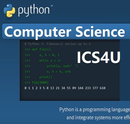 ICS4U Computer Science Grade 12 Python - Online high