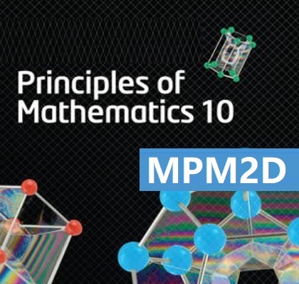 MPM2D Principles of Mathematics Grade 10 - Online high school credit
