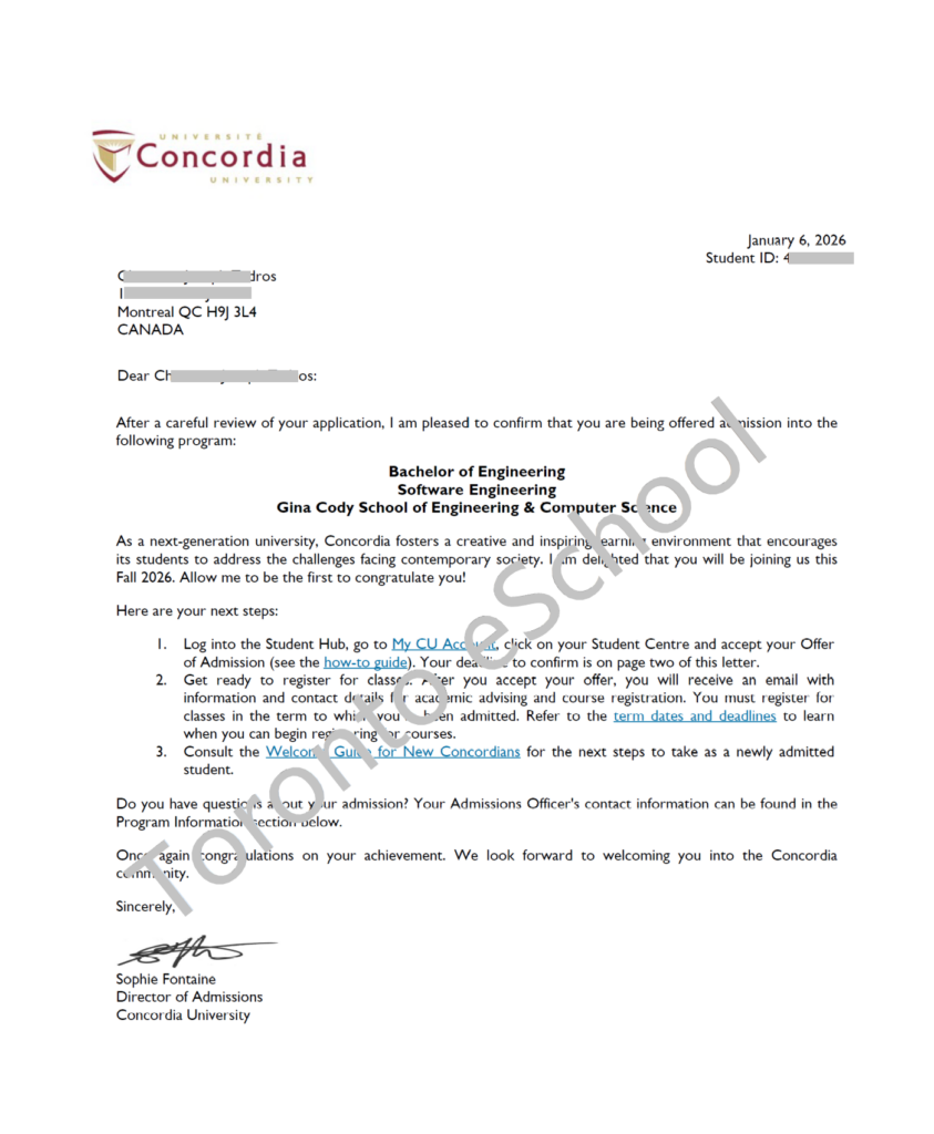 concordia university offer 2026
