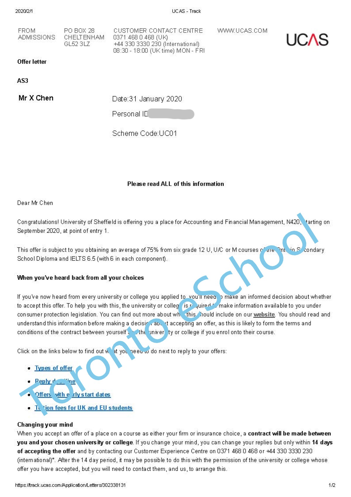 TES_Sheffield_University_Chen_Offer2020